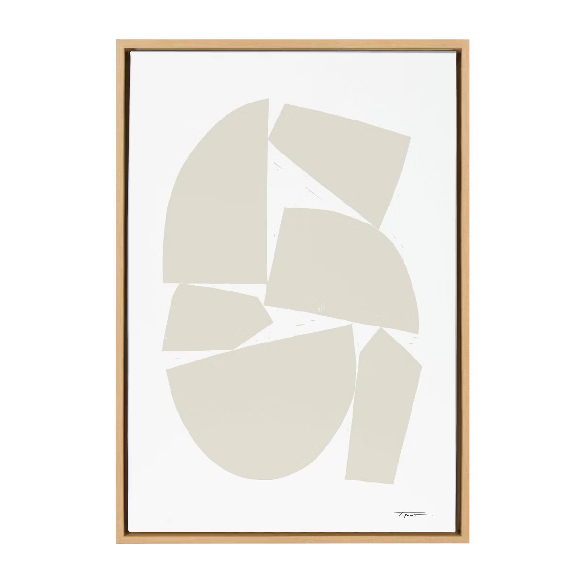 23" x 33" Sylvie Constructed I Neutral by Statement Goods - Kate & Laurel: Modern Digital Art Can... | Target