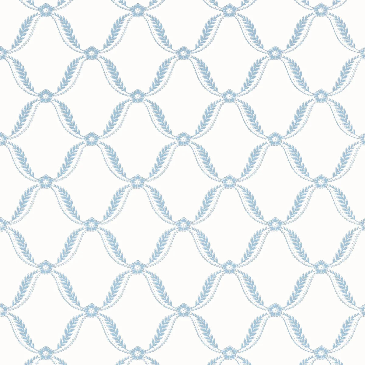Anna French Tate Trellis Soft Blue Wallpaper | DecoratorsBest