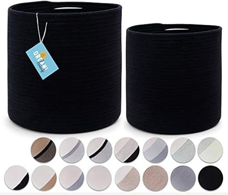 2-Pack Stylish OrganiHaus Cotton Rope Planter Baskets for Indoor Plants | Storage Baskets for Cra... | Amazon (US)