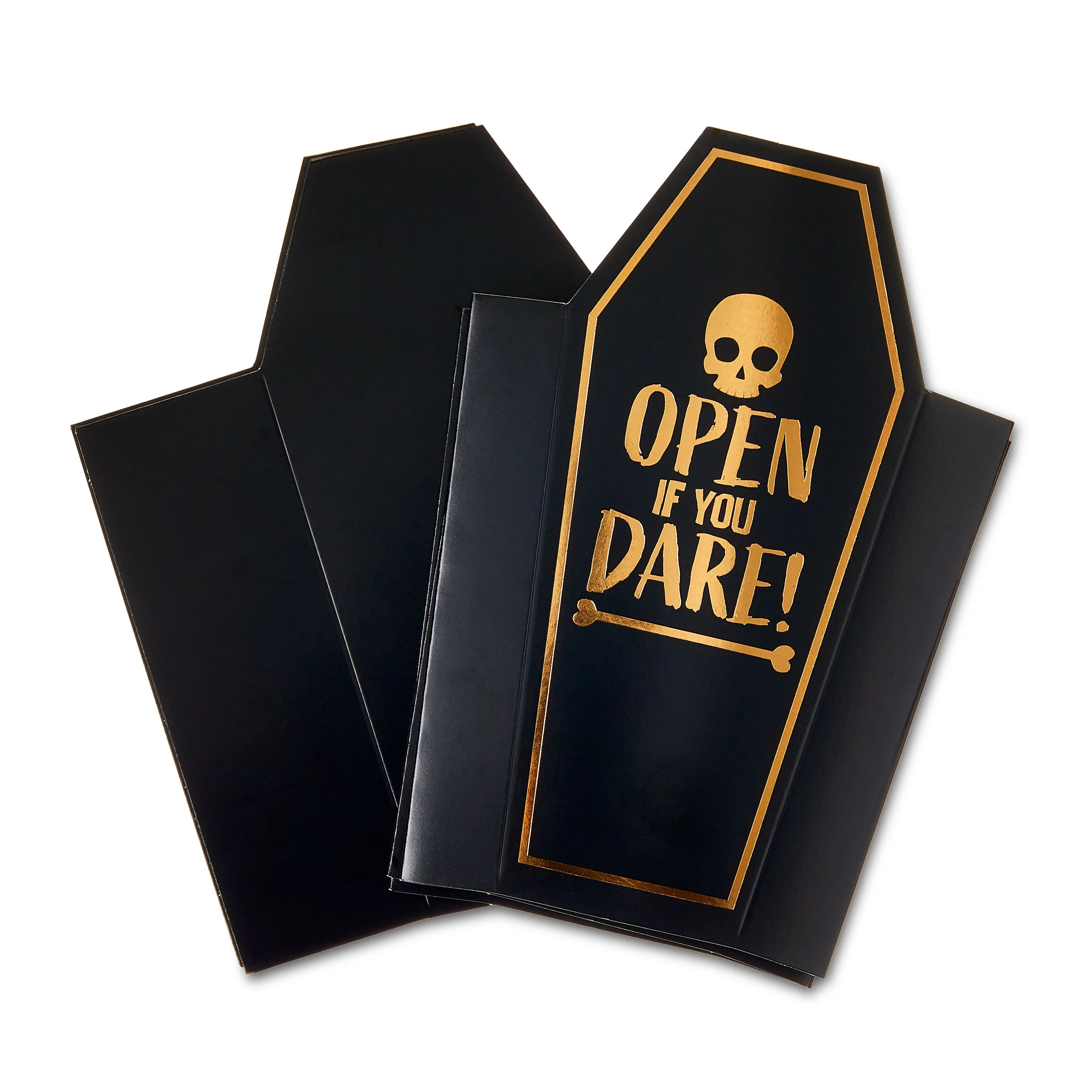Halloween Black & Gold Coffin Treat Boxes, 3 Pieces, by Way To Celebrate | Walmart (US)
