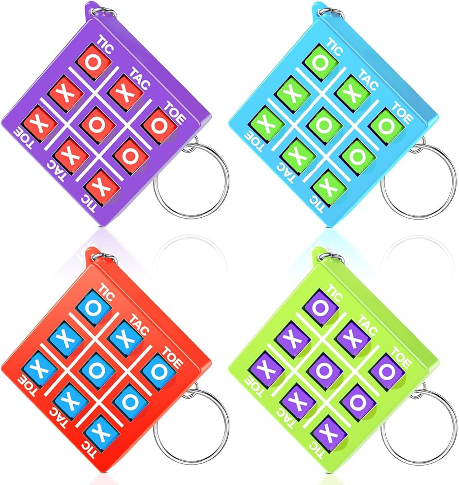 Hicarer Tic Tac Toe Keychain for Kids Ages 8-12 Party Favors Plastic Keyholders Game for Goodie B... | Amazon (US)