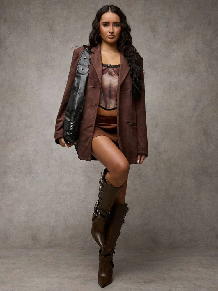 SHEIN BAE Damen Freizeitanzug, Minimalistisch & Modisch Für Den Alltäglichen Gebrauch | SHEIN