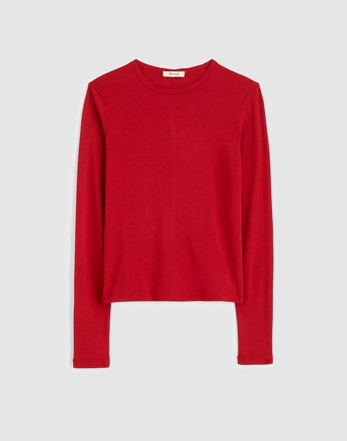 Crewneck Long-Sleeve Tee in SoSoft Cotton | Madewell