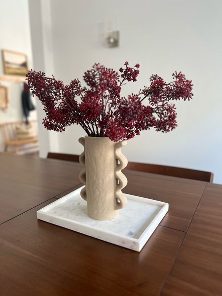 Love these burgundy eucalyptus stems, they are perfect for fall. I have 5 in this vase  

Fall decoration, fall stem, fall home, target, world market, textured vase, marble tray, studio McGee, dining room, dining table, modern fall decor, minimalist fall decor

#LTKhome #LTKFind #LTKSeasonal