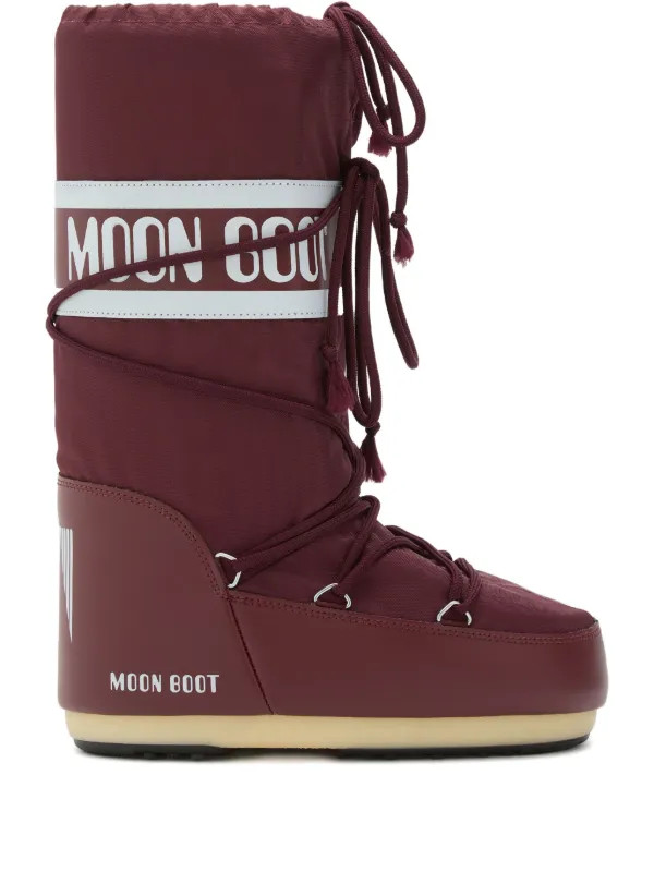 Moon Boot Icon Schneestiefel | Rot | FARFETCH TR | Farfetch Global