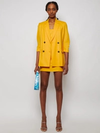 Square Neck Wool Mini Dress Melon | The Webster