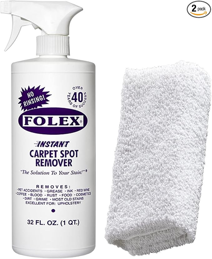 FOLEX Cemko Cleaning Cloth Instant Carpet Spot Remover Kit, 32oz | Amazon (US)