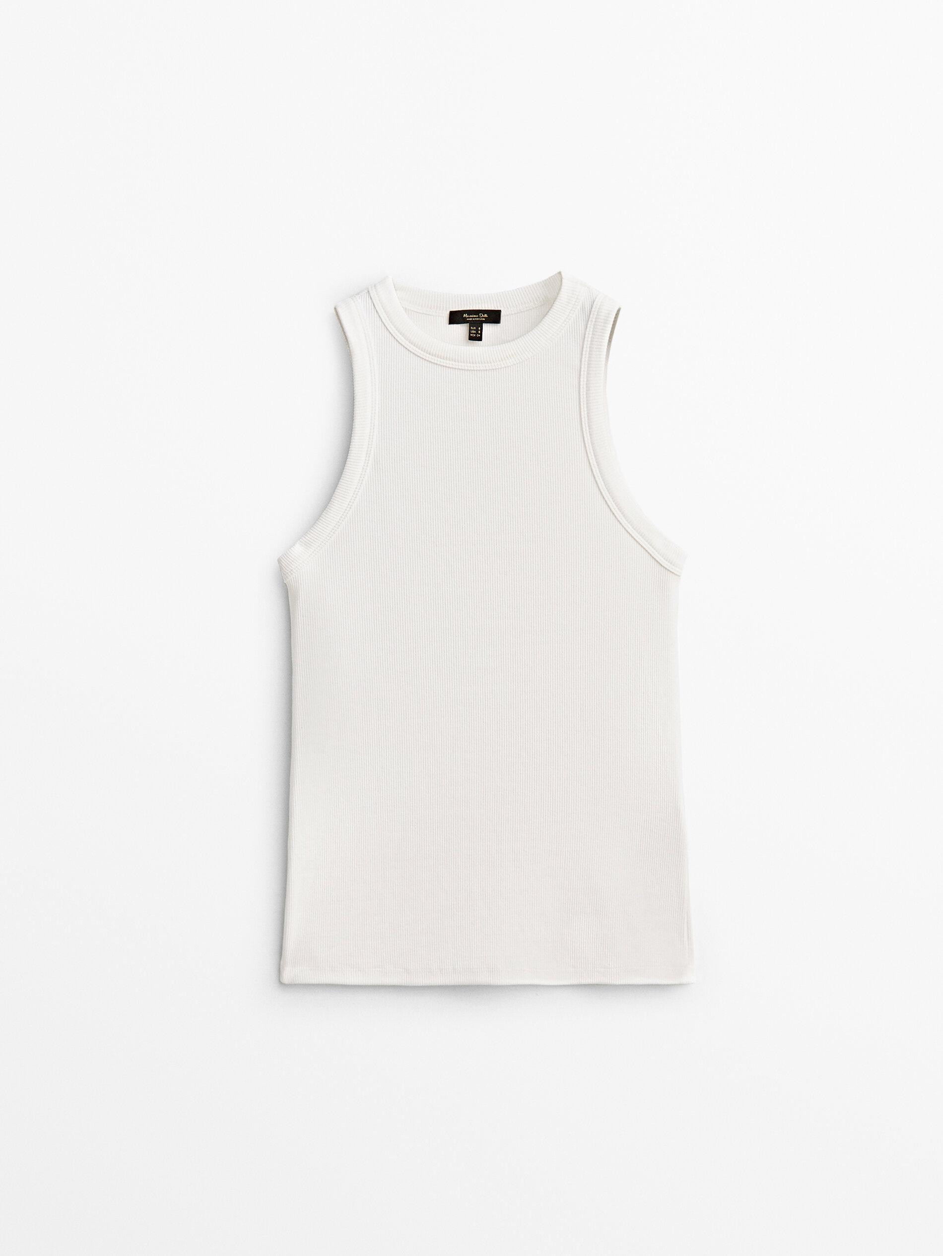 Ribbed halter top - Massimo Dutti United Kingdom | Massimo Dutti UK