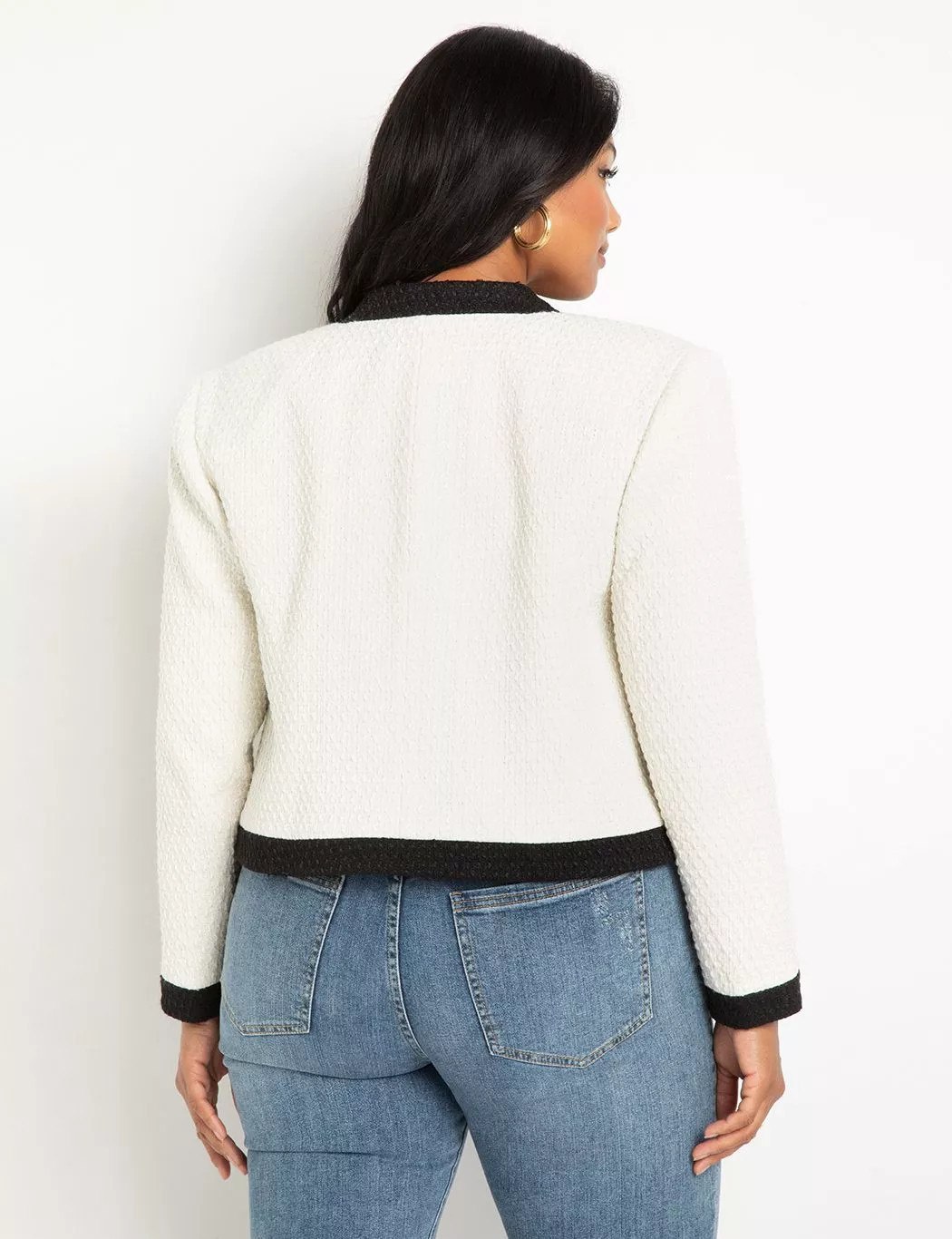 Tweed Detail Blazer | Eloquii