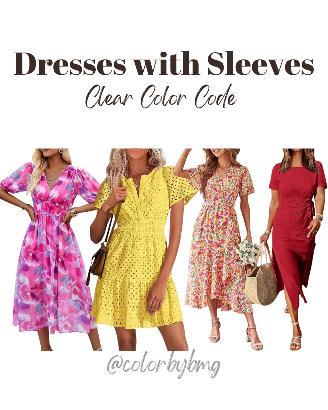 Clear Color Code Dresses:

1. Purple
2. Yellow
3. Print White Pink
4. Red

Clear Winter 
Clear Spring 

