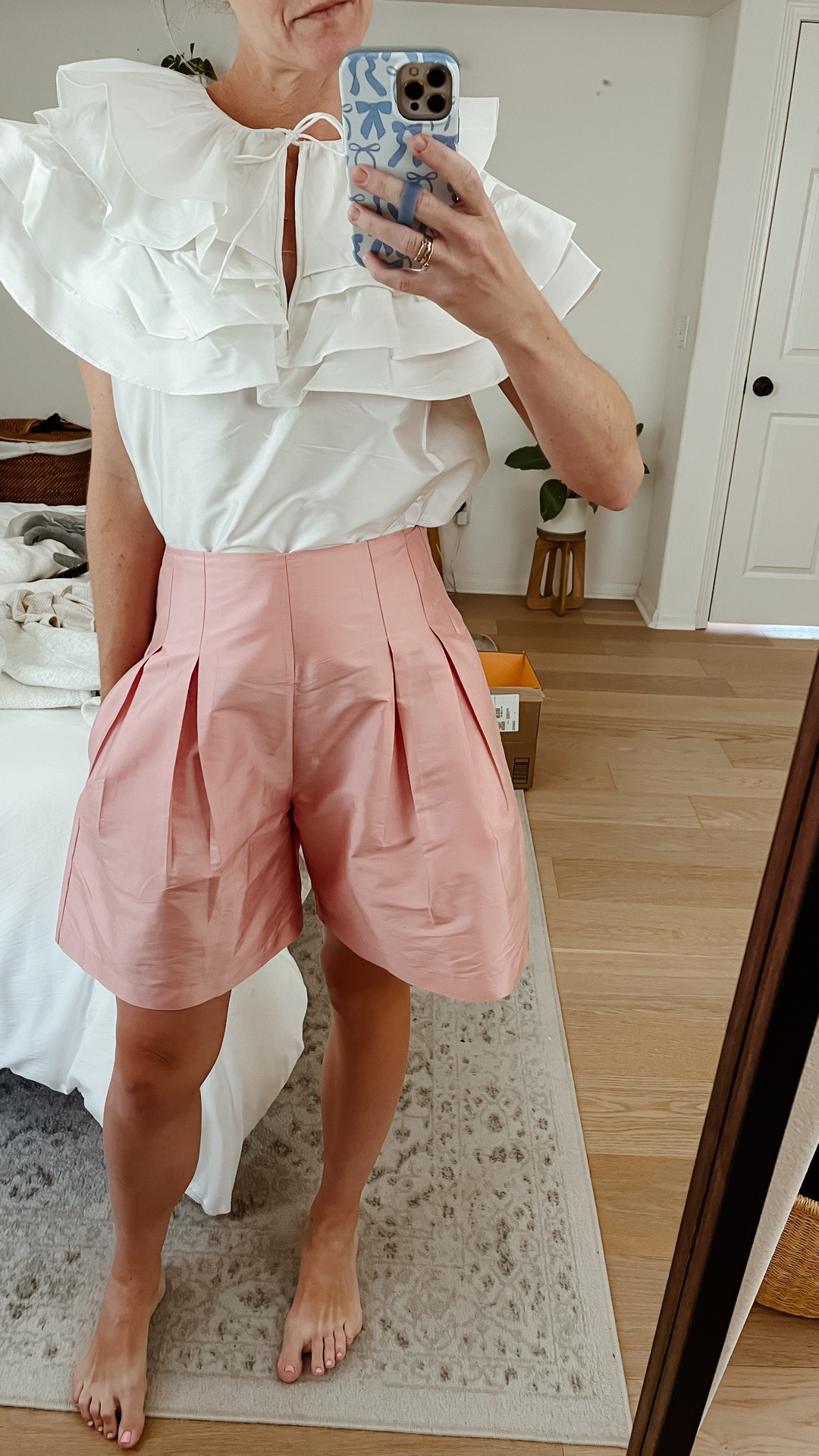 A true Shawna top, I had to try it! Love the drama of the cape and the taffeta fabric but wasn’t sure I would realistically wear it often enough. With that said, it’s super well-made with hook & eye closures at the neck and functional bow. It fits TTS, wearing a small. Would be so fun for a bride or for the holidays!

#LTKSeasonal