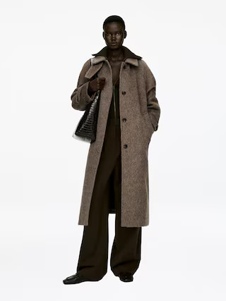 Wool-Alpaca Blend Coat – Dark Mole – Women – ARKET GB | Arket UK