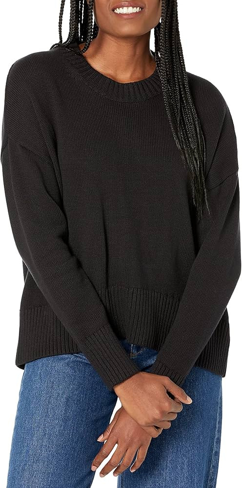 Amazon.com: Daily Ritual Women's Boxy Crewneck Sweater, Black, X-Small : Clothing, Shoes & Jewelr... | Amazon (US)