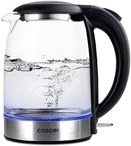 COSORI Electric Kettle with Upgraded Stainless Steel Filter and Inner Lid, Wide Opening Glass Tea... | Amazon (US)