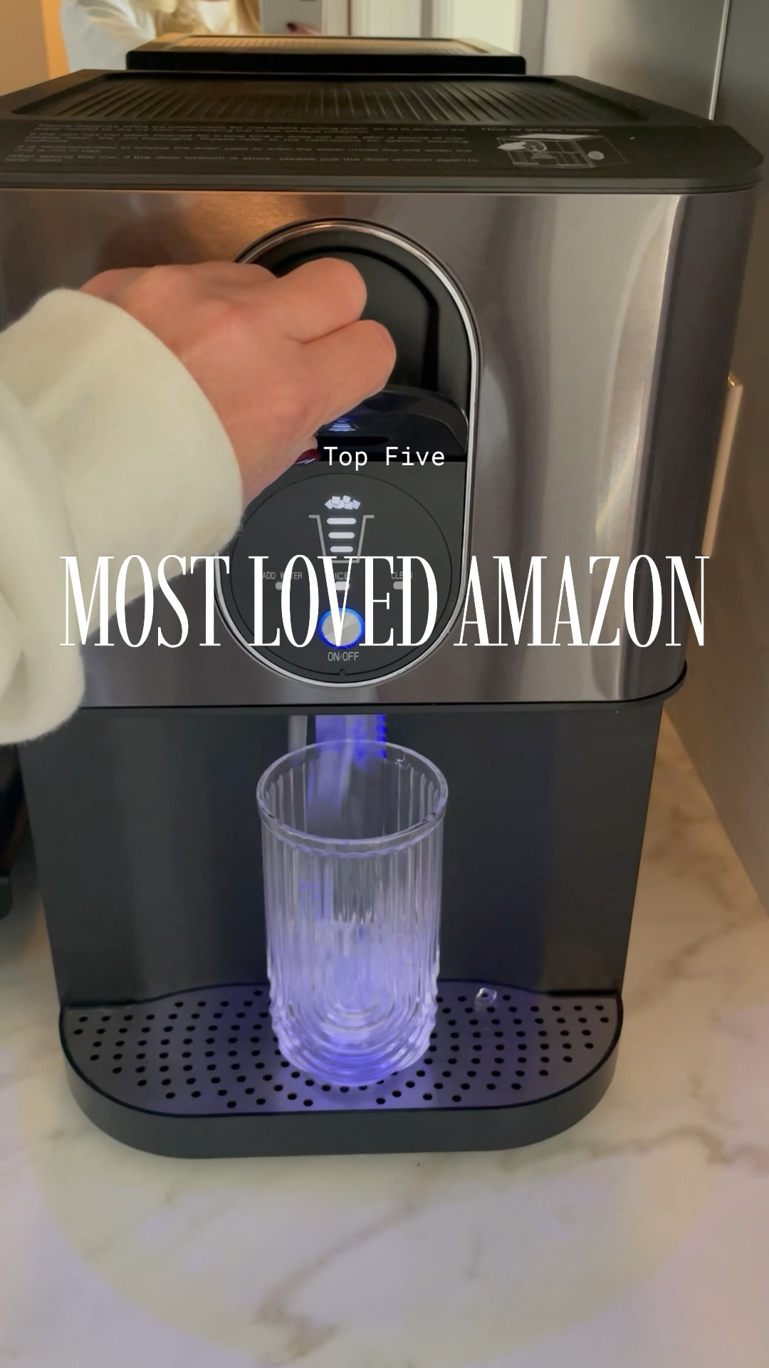 Top sellers this year on Amazon 
No scoop ice machine 
Paper towel and towel adhesive holders
Cloud chair 
Wireless wall sconces 