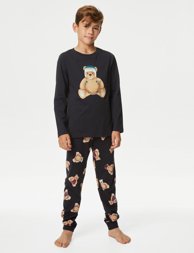Kids' Spencer Bear™ Family Christmas Pyjama Set (1-16 Yrs) | Marks & Spencer (UK)