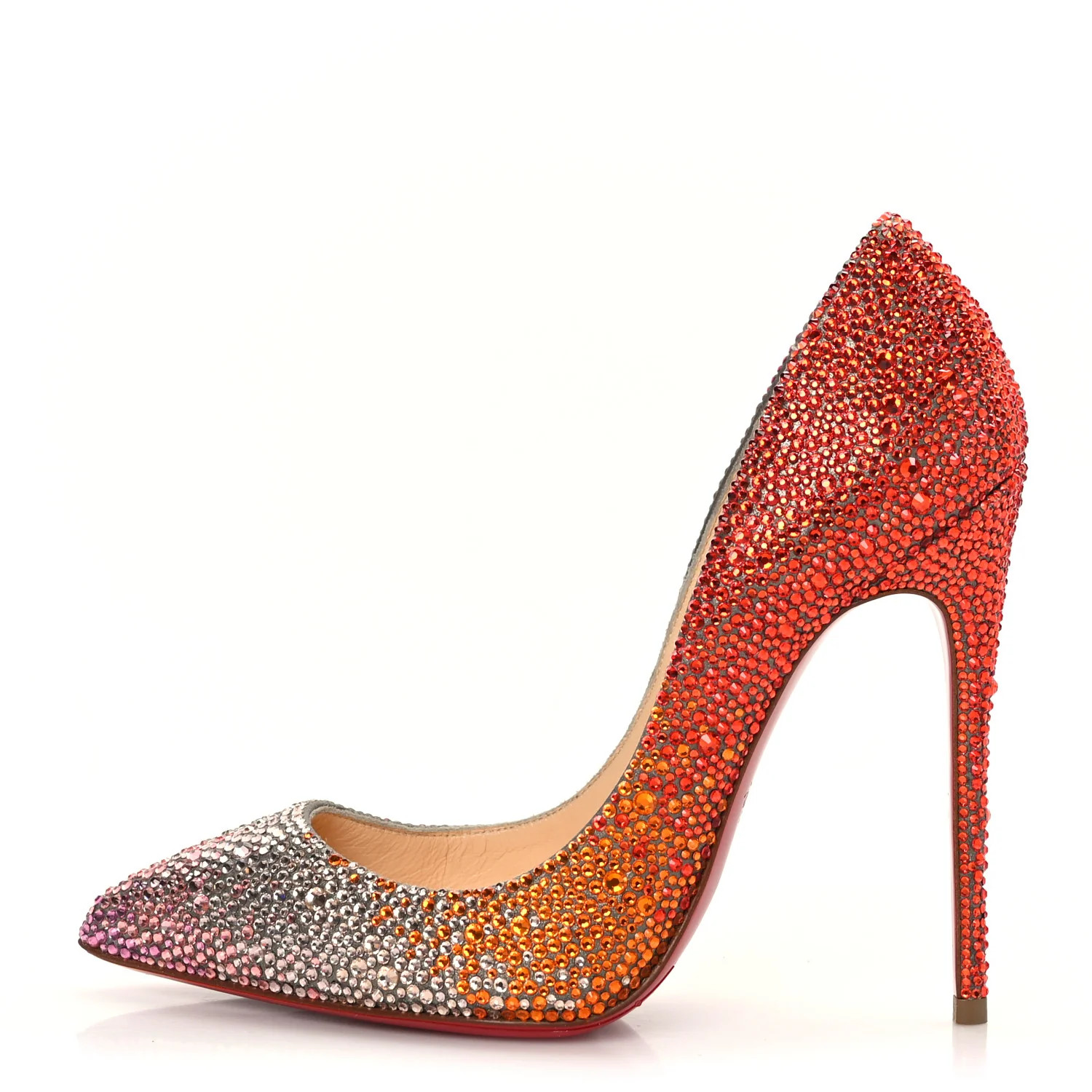 Suede Burma Strass Degrade So Kate Pumps 35 Red Multi | FASHIONPHILE (US)