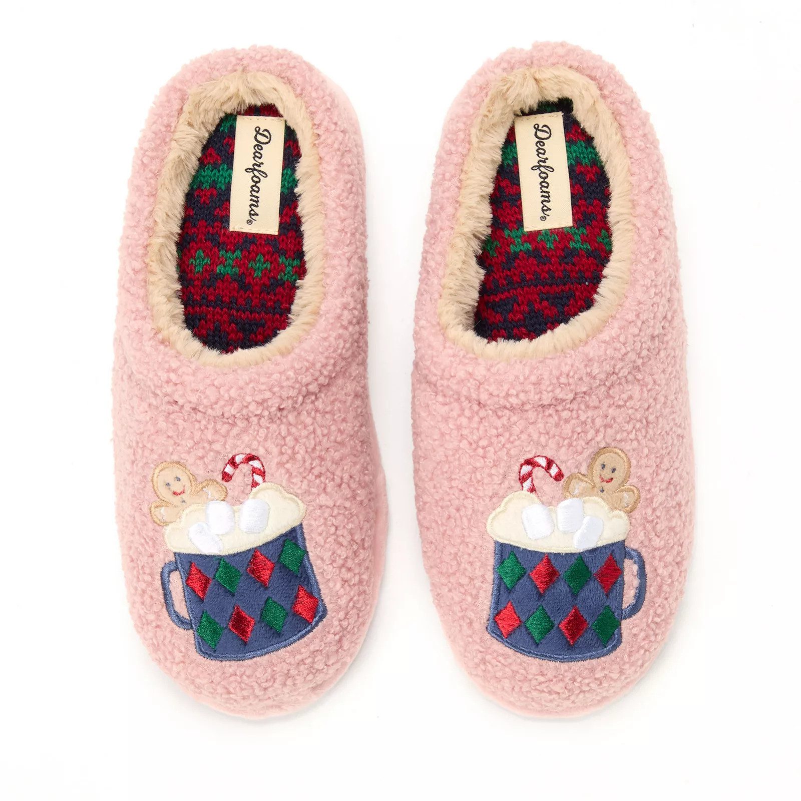 Dearfoams Holiday Novelty Women's Clog Slippers, Size: Large, Pale Pink | Kohl's