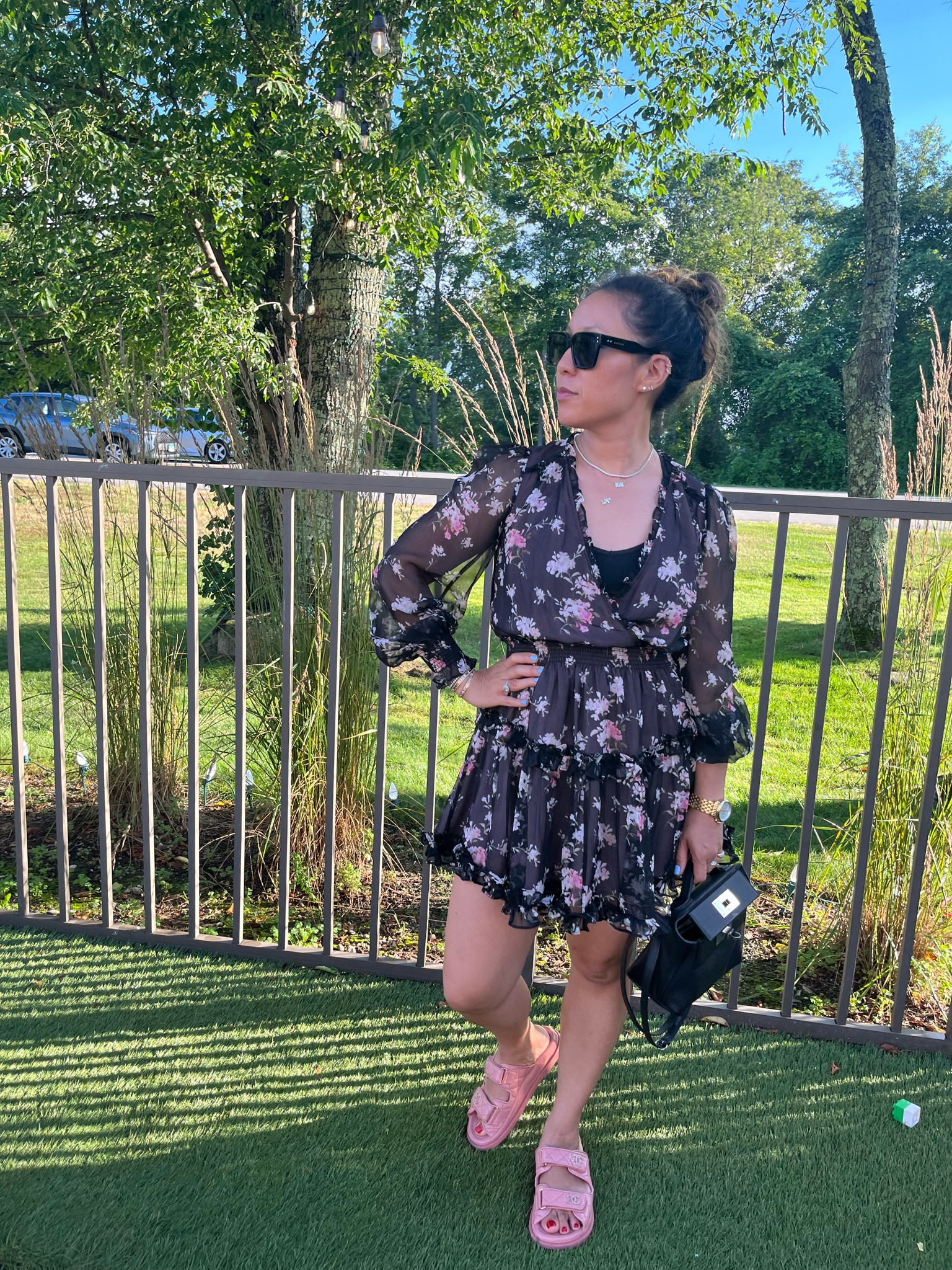 I LOVE this dress! And it’s on SALE. Easy to wear. This can be dressed up or down depending on the shoe. Elastic waistband. I’m wearing a size xs. If you’re tall, think about how short you like your dresses. I’m 5’2” and this dress is definitely mini length.

#LTKTravel #LTKShoeCrush #LTKItBag