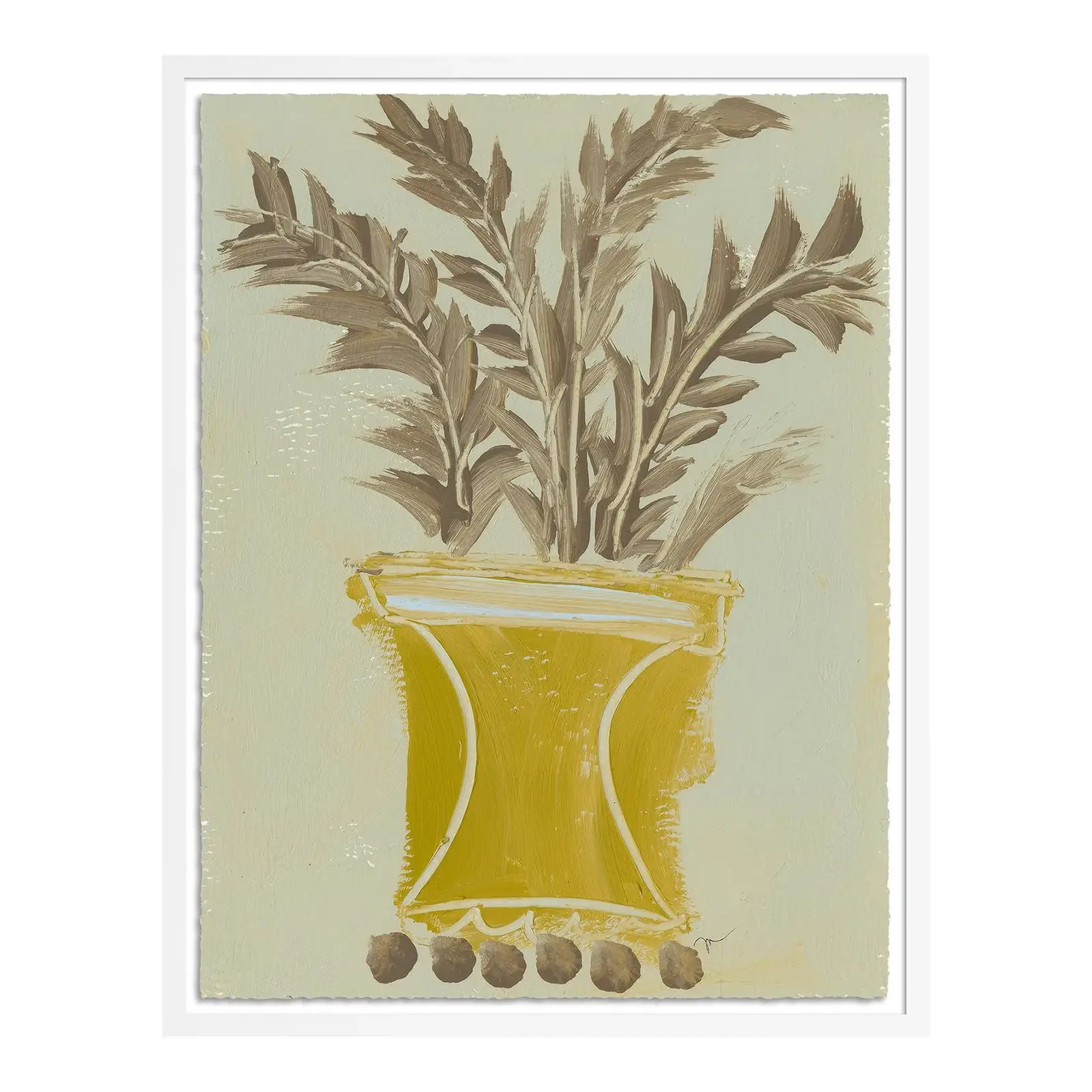 Laie Botanical Vase Study I by Haley Mathewes in White Frame, Small Art Print | Chairish