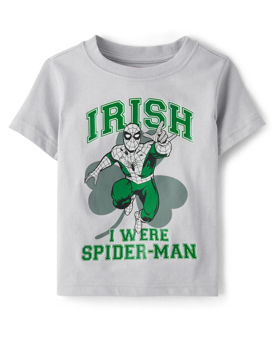 Baby And Toddler Boys Spider-Man™ St. Patrick's Day Graphic Tee - gray | The Children's Place