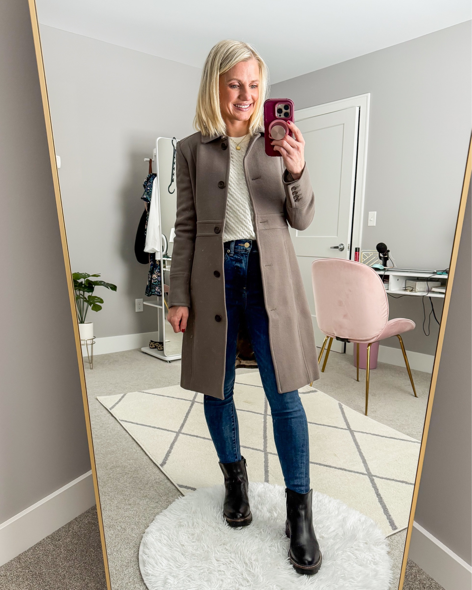 What I wore this week! 
Coat- thrifted, linked similar 
Sweater- sold out, linked similar 
Jeans- 2/short

#LTKStyleTip #LTKPetite #LTKOver40
