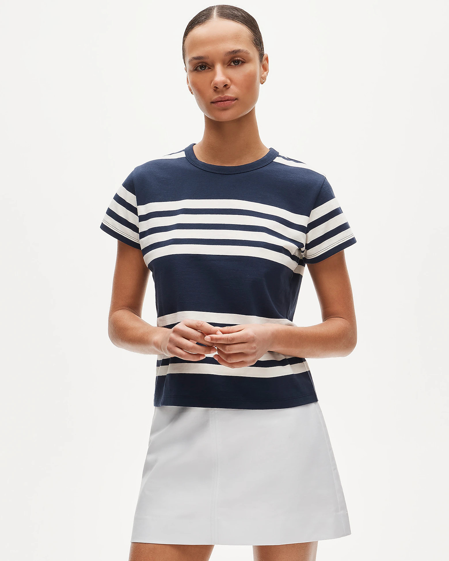 Boyfriend jersey classic-fit T-shirt in stripe | J. Crew US