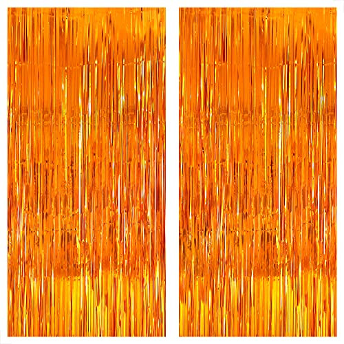 KatchOn, XtraLarge Orange Streamers - 3.2x8 Feet, Pack of 2 Orange Backdrop | Orange Streamers for Basketball Party Decorations | Halloween Backdrop for Halloween Decorations, Orange Party Decorations | Amazon (US)