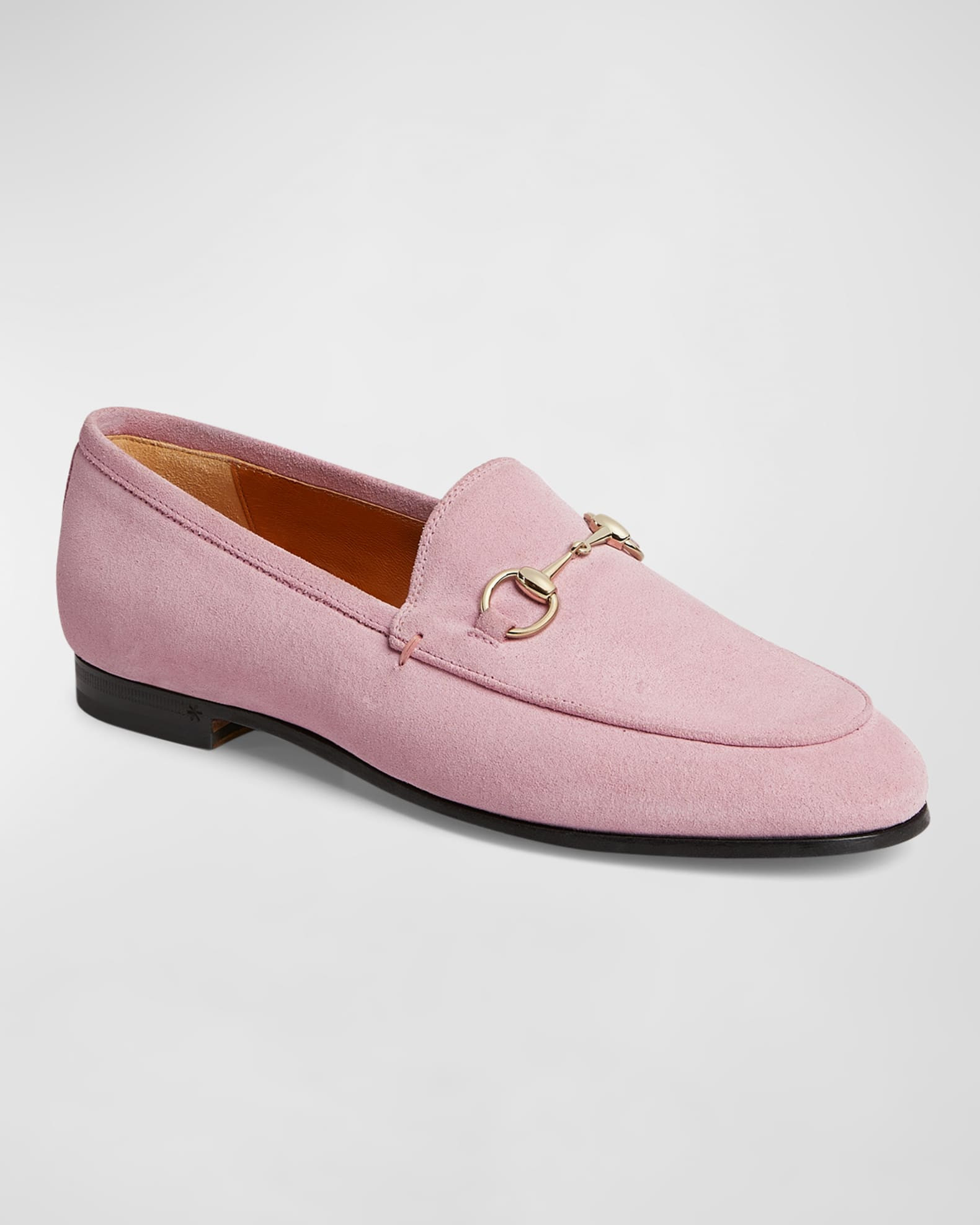 Gucci Jordaan Suede Horsebit Loafers | Neiman Marcus