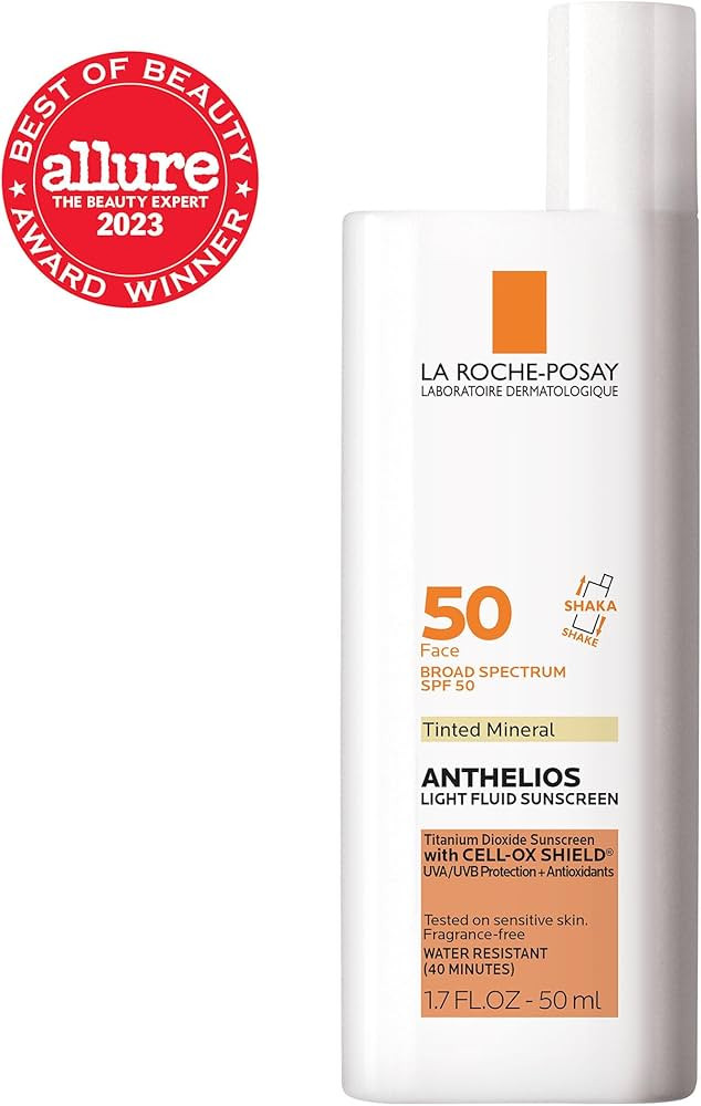 La Roche-Posay Anthelios Sunscreen SPF 40, Ultra-Light Fluid Broad Spectrum SPF 40, Face Sunscree... | Amazon (US)