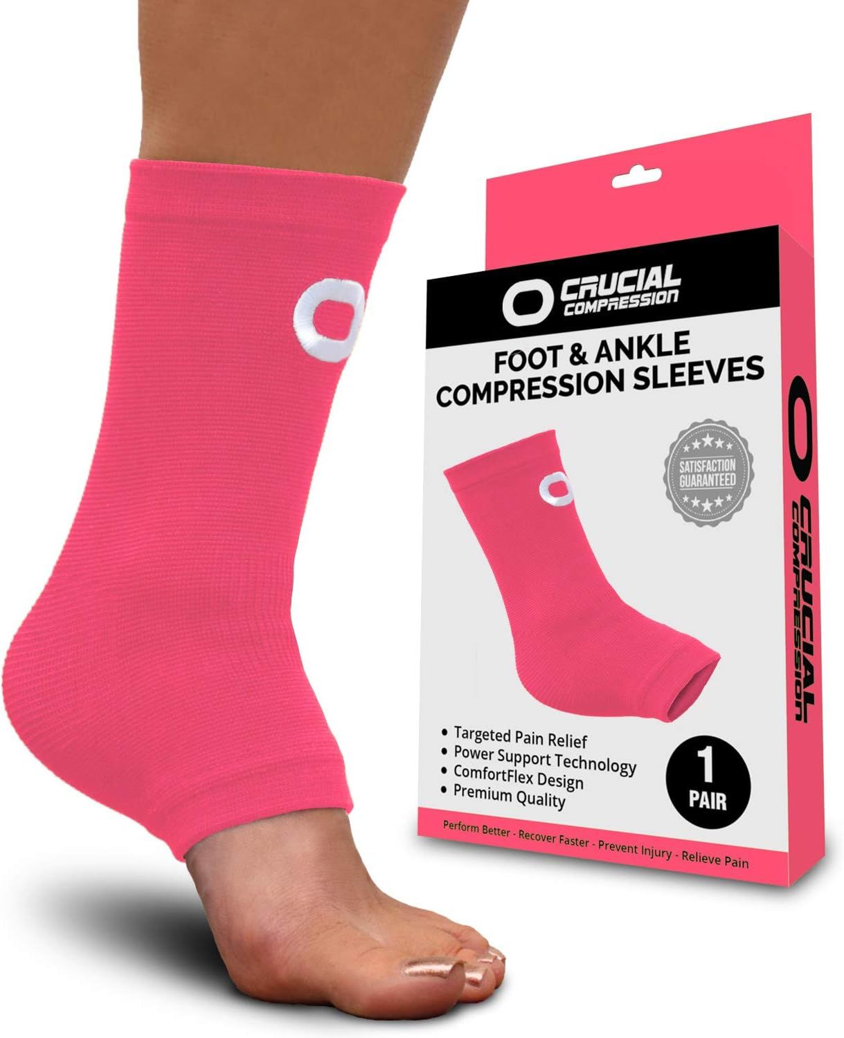 Ankle Brace Compression Support Sleeve (1 Pair) - BEST Ankle Compression Socks for Plantar Fascii... | Amazon (US)