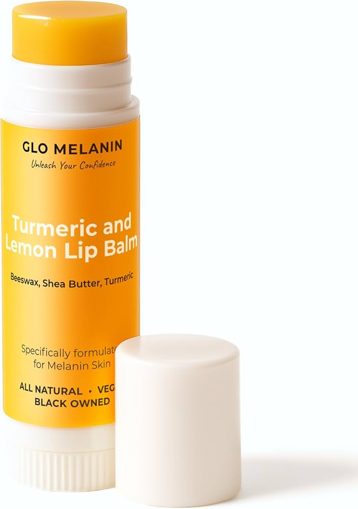 Glo Melanin All Natural Lemon and Turmeric Lip Balm - Natural Lip Balm Illuminate Your Smile, Bri... | Amazon (US)