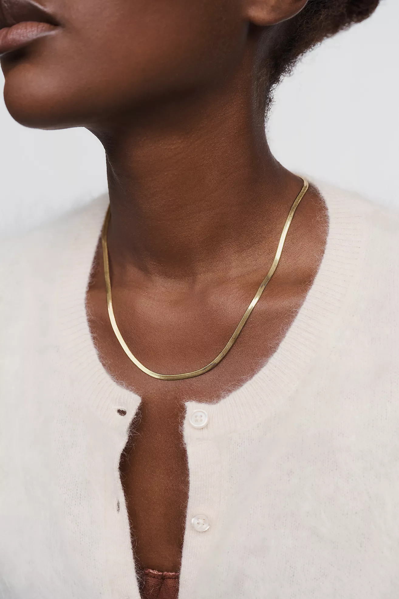 Water Resistant Herringbone Necklace | Anthropologie (US)
