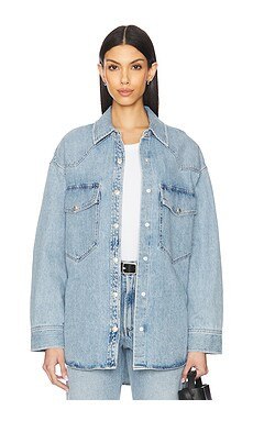 AGOLDE Lotta Shirt in Drift from Revolve.com | Revolve Clothing (Global)