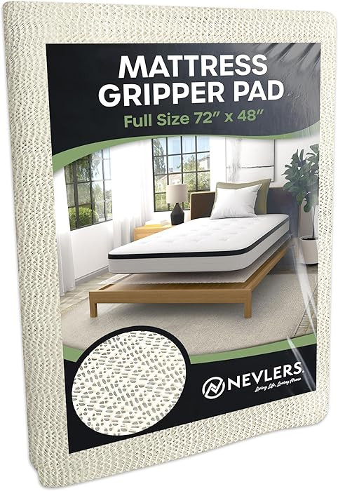 Nevlers Full Size 72" x 48" Mattress Slide Stopper Pad | Non Slip Mattress Gripper Pad with Open-... | Amazon (US)