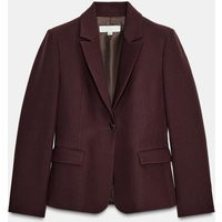 Zara - Tailored Blazer With Shoulder Pads - Women - Burgundy - Women | Zara US