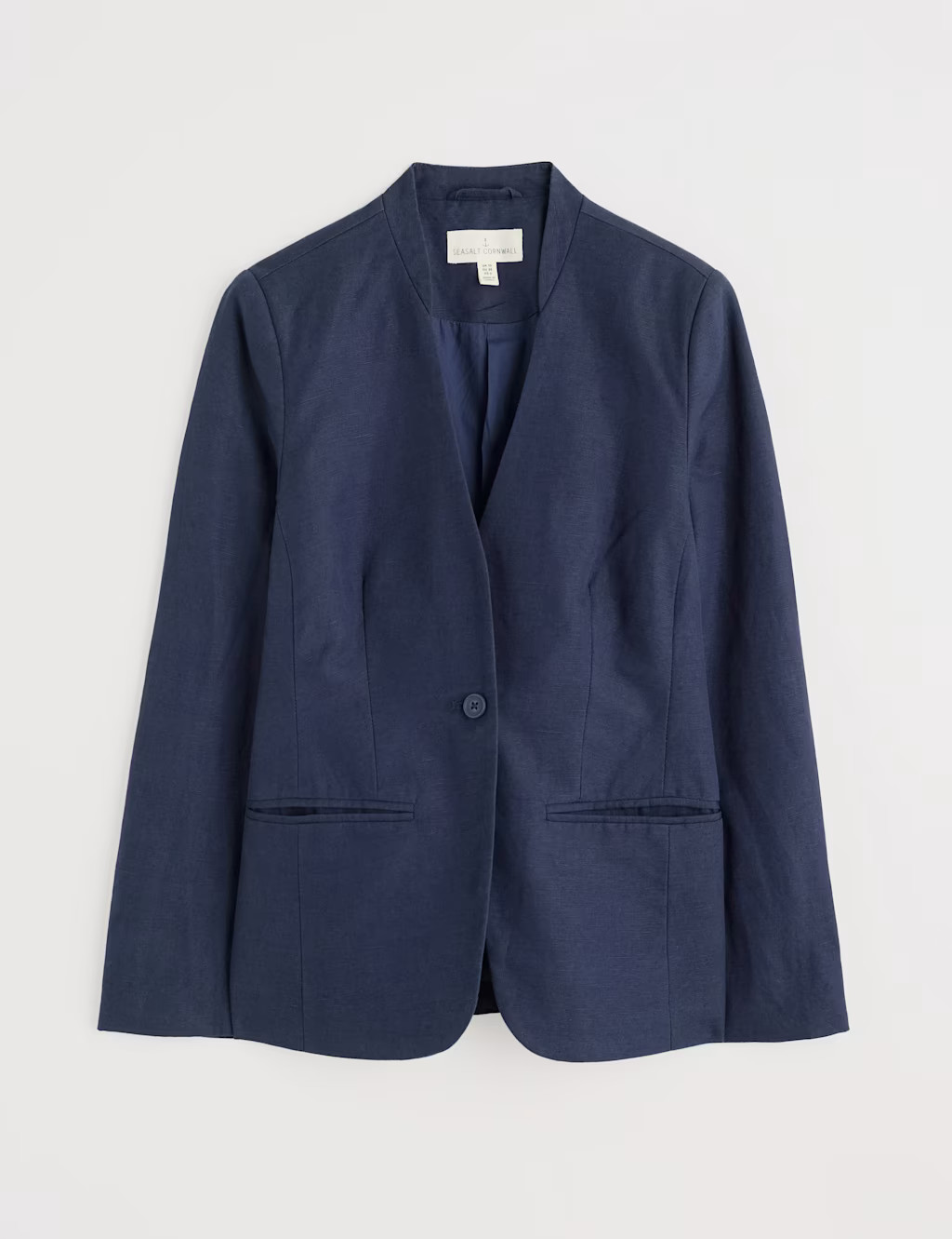 Linen Blend Slim Single Breasted Blazer | Marks & Spencer (UK)