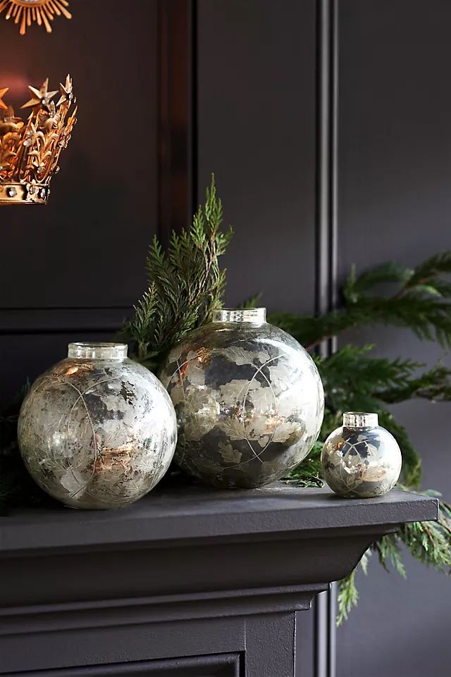 Etched Mercury Glass Vase | Anthropologie (US)