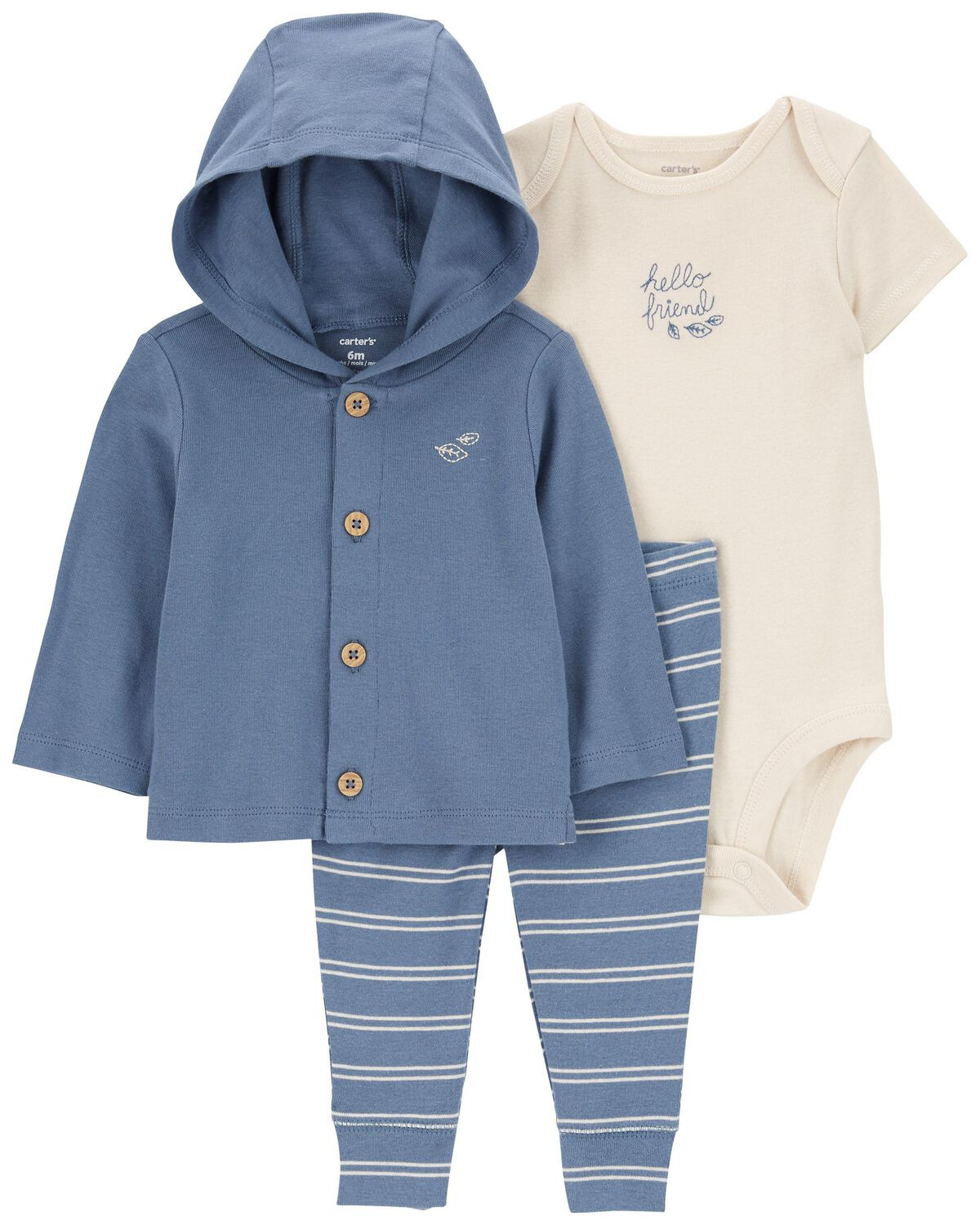 Blue/White Baby 3-Piece Little Cardigan Set | carters.com | Carter's