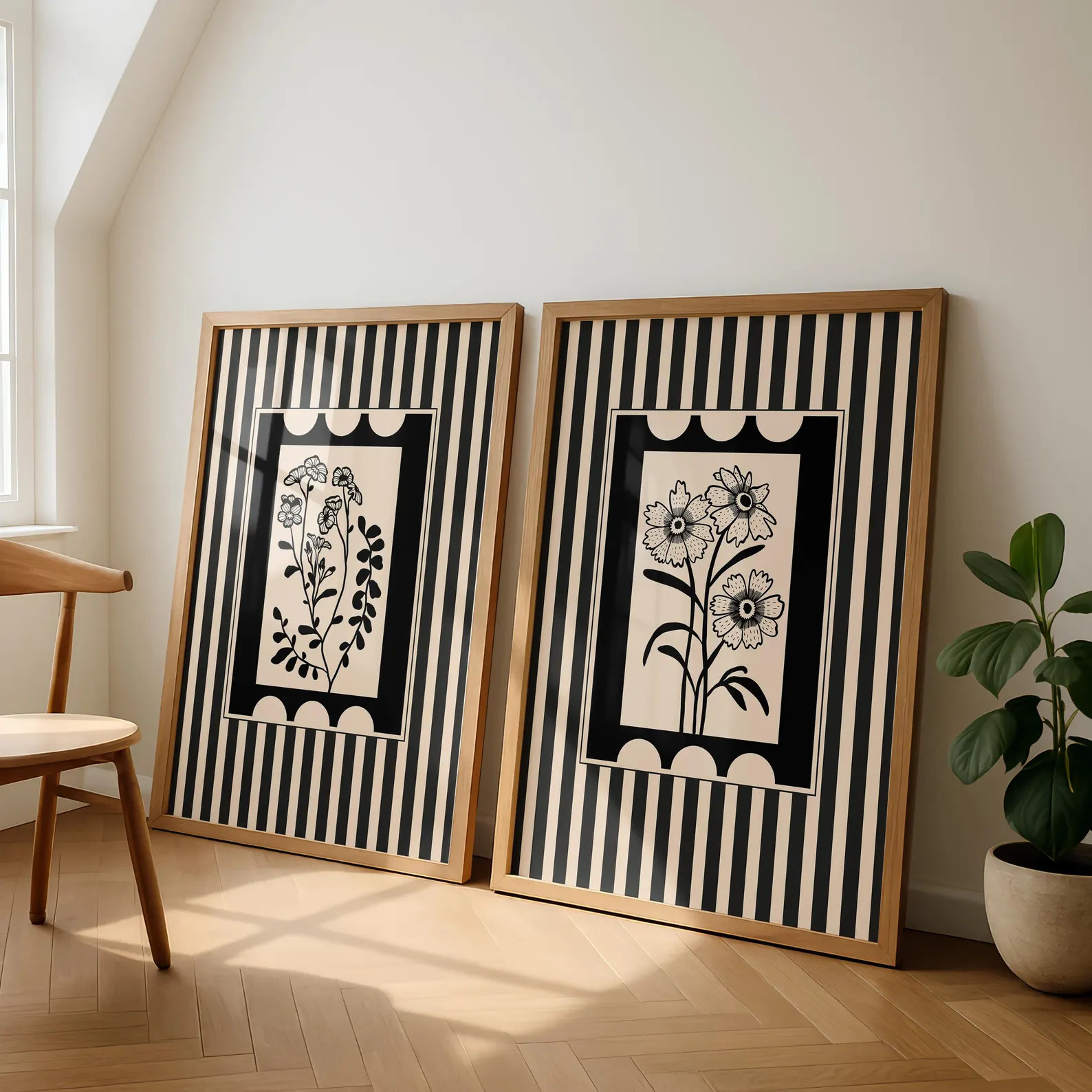 Set Of 2 Botanical Art Prints: Cottagecore Floral Wall Art | Etsy (US)