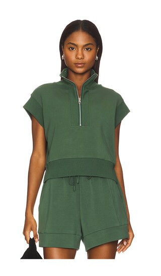 Varley Kelly Half Zip Sweatshirt in Dark Green. - size XL | Revolve Clothing (Global)