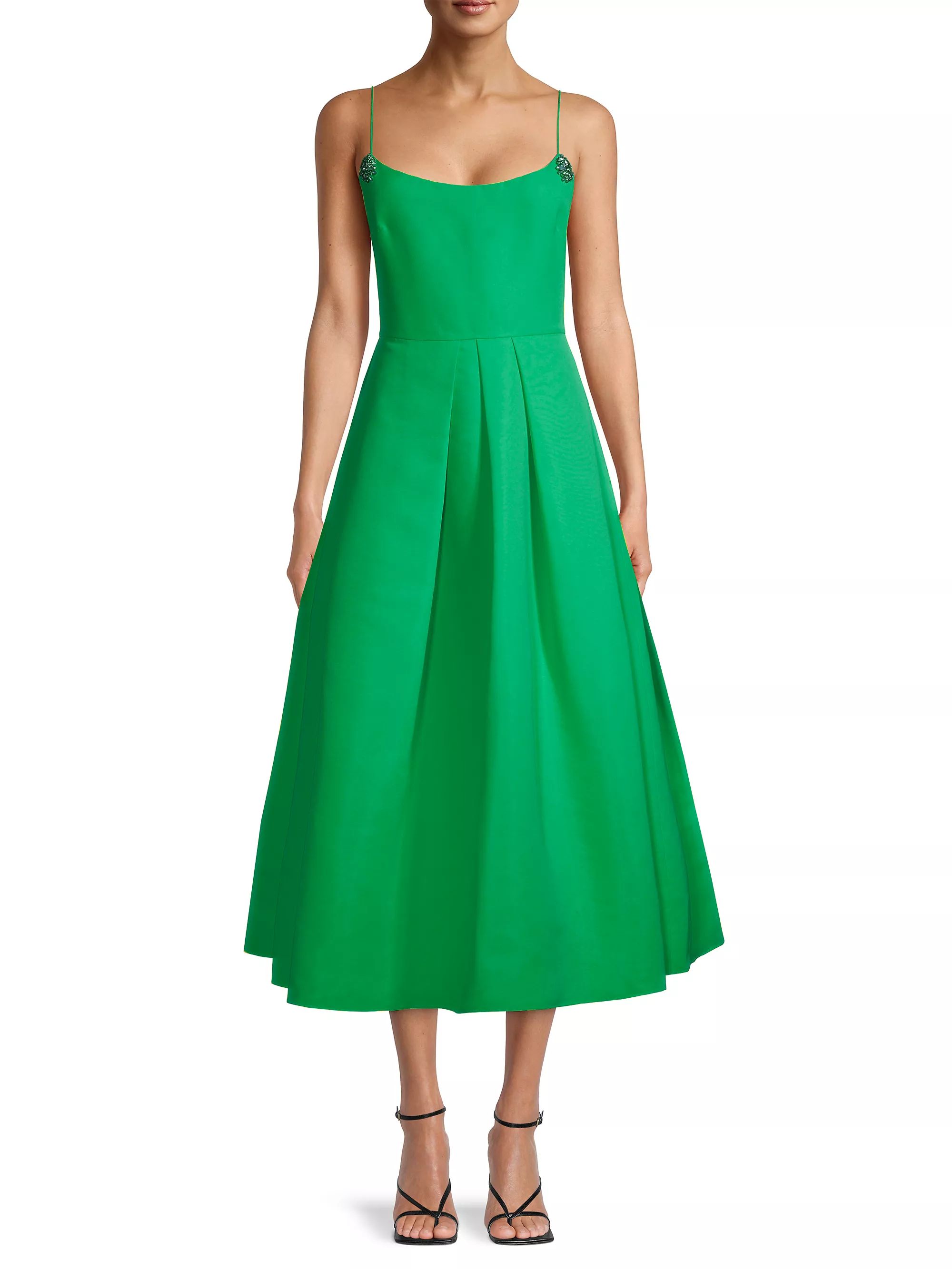 Audra Silk Faille Midi-Dress | Saks Fifth Avenue