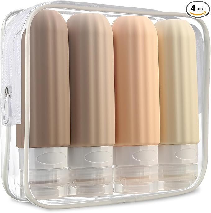 Mrsdry Travel Bottles for Toiletries, TSA Carry On Approved Toiletries Containers, 3 Ounce Leak P... | Amazon (US)