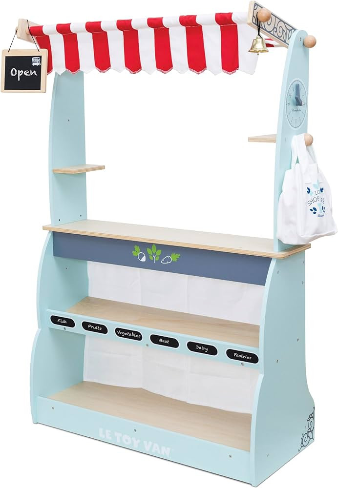 Le Toy Van - Honeybake Reversible Educational Pretend Wooden Grocery Store and Cafe Stand | Educa... | Amazon (US)