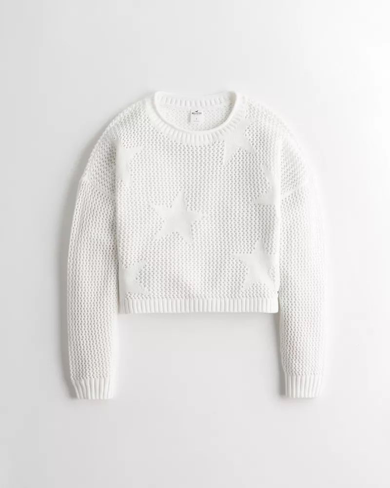 Logo Textured Boyfriend Sweater | Hollister (US)