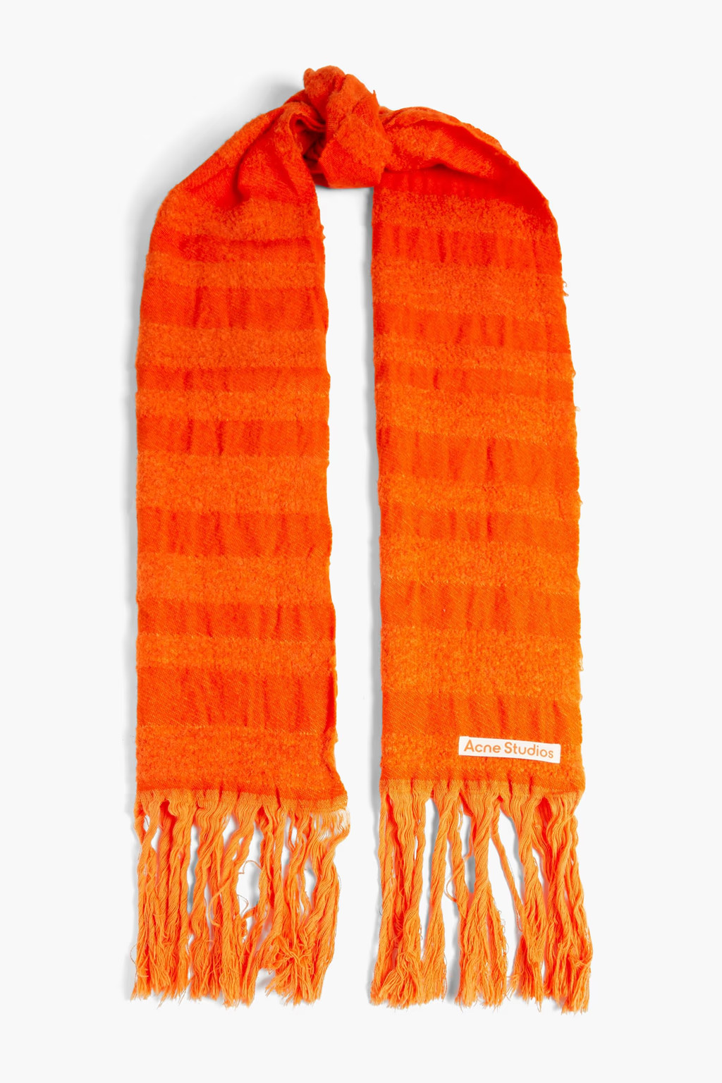 ACNE STUDIOS Vaiano striped bouclé-tweed scarf | THE OUTNET | The Outnet (APAC)