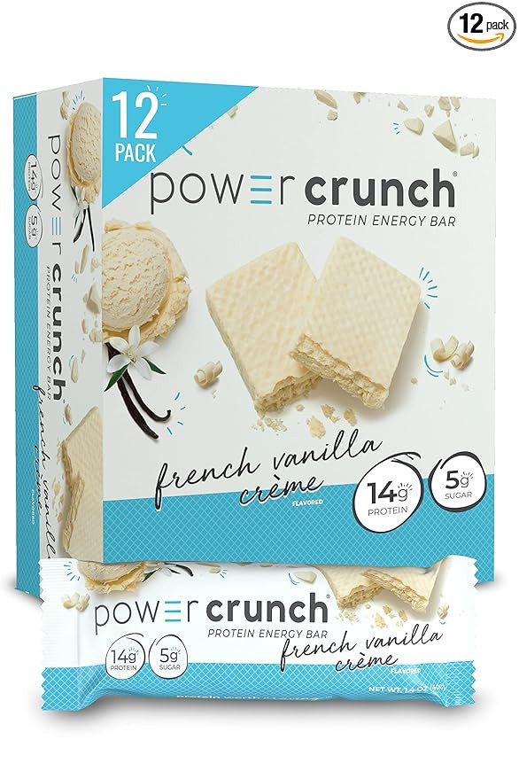 Power Crunch Protein Wafer Bars, High Protein Snacks with Delicious Taste, French Vanilla Creme, ... | Amazon (US)