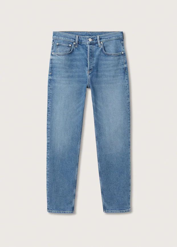 Medium-waist cropped slim-fit jeans | MANGO (US)