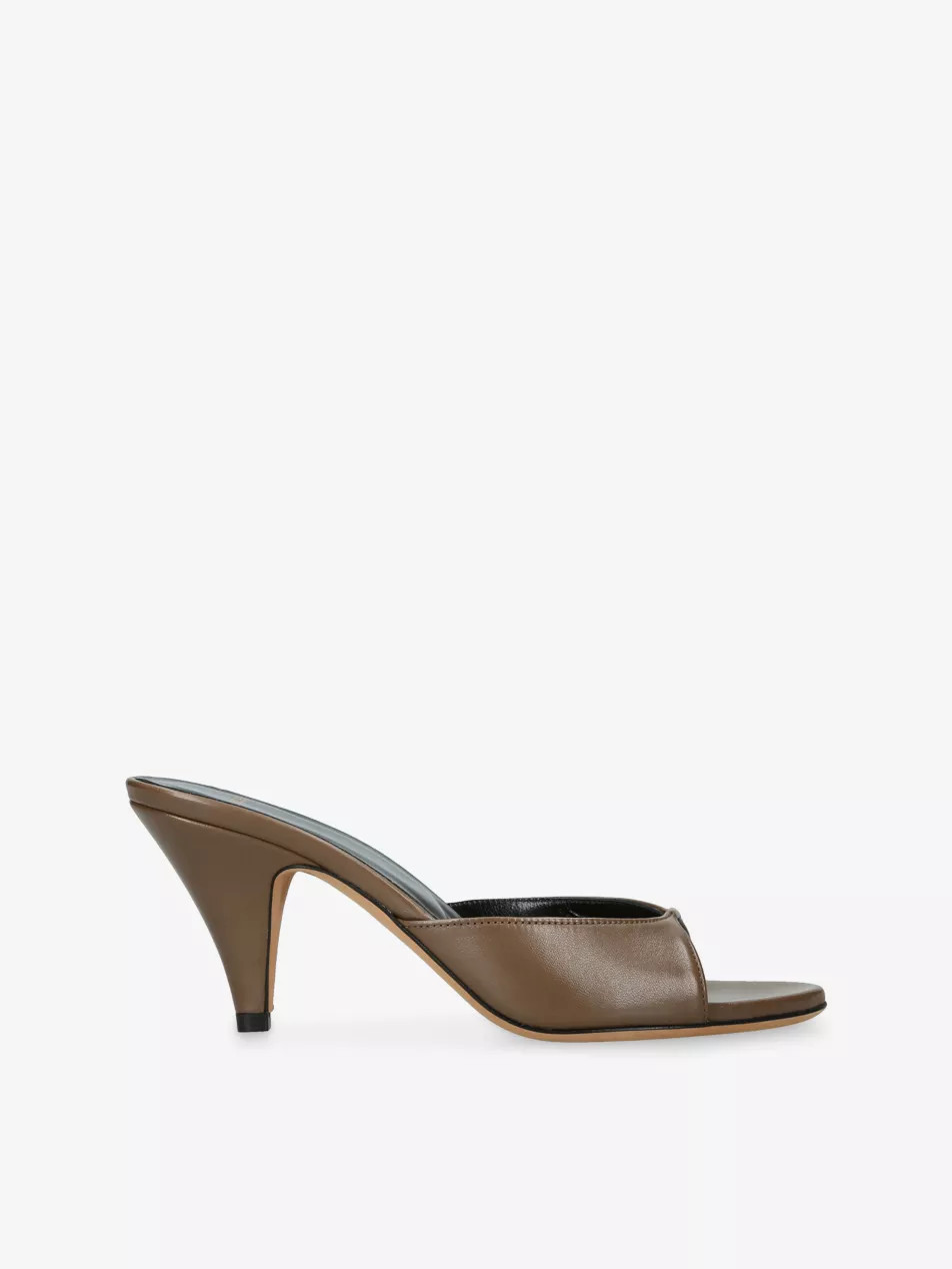 Haze Leather Heeled Mules | Selfridges
