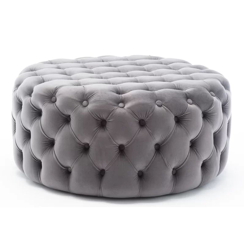 Lauri Round Tufted Cocktail Ottoman | Wayfair North America